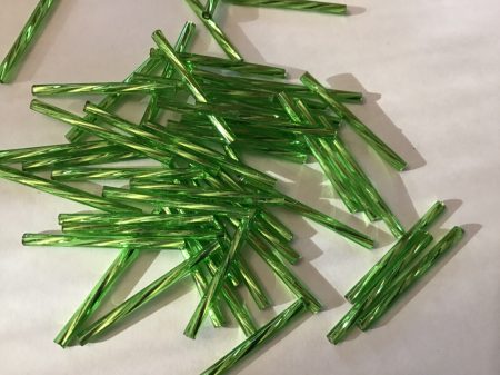6-30 mm csavart szalma ezüstközepű világos zöld